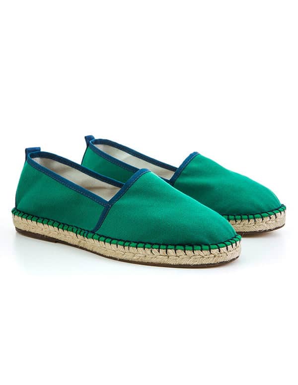 espadrille homme biscarosse vert