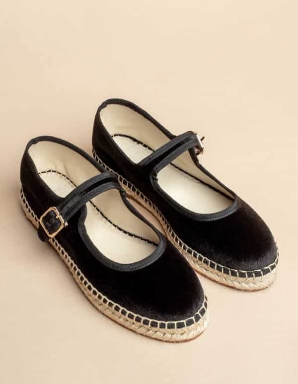 ballerine velour noir F4
